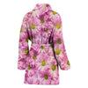 Pink Daisy Flower Print Women's Bath Robe