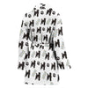 Portuguese Water Dog Patterns Print Women's Bath Robe