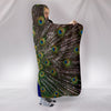 Lovely Peacock Art Print Hooded Blanket