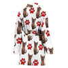 Burmese Cat With Paws Print Women's Bath Robe