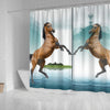 Lusitano Horse Print Shower Curtain