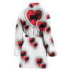 Norfolk Terrier In heart Print Women's Bath Robe