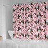 Basset Hound Dog In Lots Print Shower Curtain