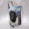 Cute Newfoundland Dog Print Hooded Blanket