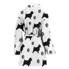Norfolk Terrier With Paws Patterns Print Women's Bath Robe
