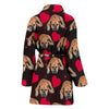 Bullmastiff Dog Patterns Print Women's Bath Robe