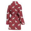 Irish Wolfhound Dog Pattern Print Women's Bath Robe