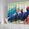 Hoogerwer Pheasant Bird Print Shower Curtains