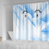 Siberian Husky Print Shower Curtain