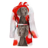 Cute Weimaraner Print Women's Bath Robe