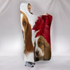 Cute Basset Hound Print Hooded Blanket