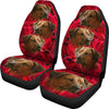 Rhodesian Ridgeback On Rose Print Car Seat Covers