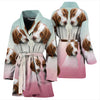 Cute Brittany Dog Print Women's Bath Robe
