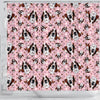 Basset Hound Dog In Lots Print Shower Curtain
