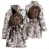 Amazing German Shorthaired Pointer Face Print Women's Bath Robe