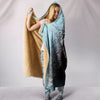 Lovely Cat Art Print Hooded Blanket