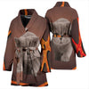 Amazing Walking British shorthair Cat Print Women's Bath Robe