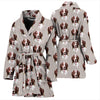 Brittany Dog Pattern Print Women's Bath Robe