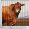 Senepol Cattle (Cow) Print Shower Curtain
