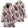 Cornish Rex Cat Face Print Women's Bath Robe