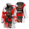Cute Rottweiler Print Women's Bath Robe