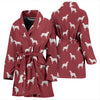 Irish Wolfhound Dog Pattern Print Women's Bath Robe
