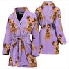 Irish Terrier Dog Patterns Print Women's Bath Robe