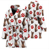 Burmese Cat With Paws Print Women's Bath Robe