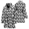 Boston Terrier Dog Pattern Print Women's Bath Robe