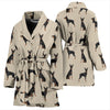 German Pinscher Dog Art Pattern Print Women's Bath Robe