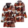 Texas Longhorn Cattle (Cow) Print Women's Bath Robe