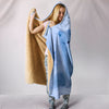 Lovely Arctic Fox Print Hooded Blanket