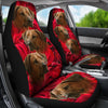 Rhodesian Ridgeback On Rose Print Car Seat Covers