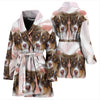 Cute Miniature American Shepherd Print Women's Bath Robe