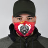 Bouvier Des Flandres On Heart Print Face Mask
