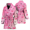 Wire Fox Terrier dog Patterns Print Women's Bath Robe