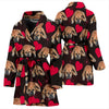 Bullmastiff Dog Patterns Print Women's Bath Robe
