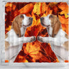 Basset Hound Print Shower Curtains