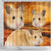 Golden Hamster Print Shower Curtains