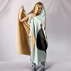 Old English Sheepdog With Phone Print Hooded Blanket