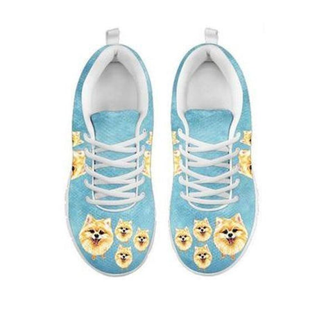 Lovely Pomeranian Dog Print Running Shoes For WomenFor 24 Hours Only