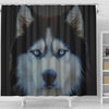 Amazing Siberian Husky Dog Print Shower Curtains