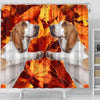Basset Hound Print Shower Curtains