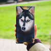Siberian Husky Dog Print Women's Leather Wallet