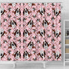 Basset Hound Dog In Lots Print Shower Curtain
