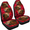 Rhodesian Ridgeback On Rose Print Car Seat Covers