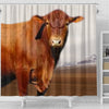 Senepol Cattle (Cow) Print Shower Curtain