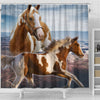 Amazing American Paint Horse Print Shower Curtains