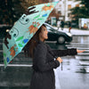 Portuguese Water Dog Floral Print Umbrellas
