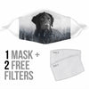 Lovely Flat Coated Retriever Print Face Mask